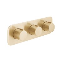Vado Individual Tablet Altitude 3 Outlet Thermostatic Shower Valve With All-Flow Function - Brushed Gold