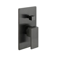 Vado Individual Notion 2 Outlet Manual Shower Valve With Diverter - Brushed Black