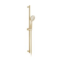 Vado Individual Round Single Function Air-Injection Slide Shower Rail Kit - Brushed Gold