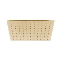 Vado Individual Square Slimline Shower Head - Brushed Gold 300mm (12")
