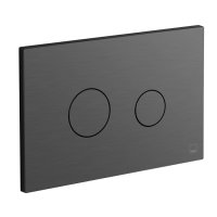 Vado Individual Round Button Flush Plate - Brushed Black