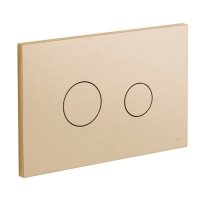 Vado Individual Round Button Flush Plate - Brushed Gold