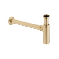 Vado Individual Round Bottle Basin Waste Trap - Brushed Gold