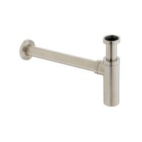 Vado Individual Round Bottle Basin Waste Trap - Brushed Nickel
