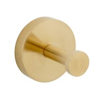 Vado Individual Knurled Accents Robe Hook - Brushed Gold