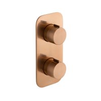 Vado Individual Tablet Altitude 2 Outlet Thermostatic Shower Valve With All-Flow Function - Brushed Bronze