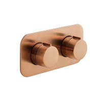 Vado Individual Tablet Altitude 2 Outlet Thermostatic Shower Valve With All-Flow Function - Brushed Bronze