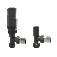 Anthracite Thermostatic Angled Valve (Pair)