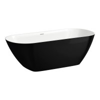 Laufen Lua 1700 x 750mm Freestanding Marbond Bath - Gloss Black