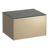 Laufen Sonar 600mm Gold & Nero Marquina Drawer Element without Cutout