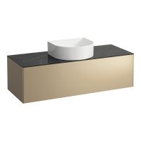 Laufen Sonar 1200mm Gold & Nero Marquina Drawer Element with Centre Cutout