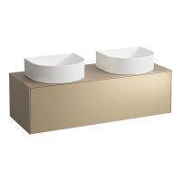 Laufen Sonar 1200mm Gold (Lacquered) Drawer Element with Left & Right Cutouts