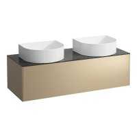Laufen Sonar 1200mm Gold & Nero Marquina Drawer Element with Left & Right Cutouts