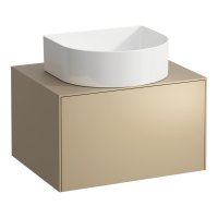 Laufen Sonar 600mm Gold (Lacquered) Drawer Element with Centre Cutout
