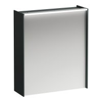 Laufen Lani Traffic Grey 600mm Illuminated Mirror Cabinet with 2 Glass Shelves - Right Hand