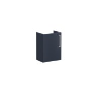 Vitra Root 45cm Compact Basin Unit with One Left Hand Door - Matt Dark Blue