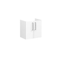 Vitra Root 60cm Compact Basin Unit with Two Doors - High Gloss White