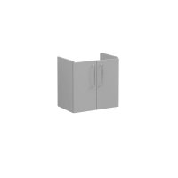 Vitra Root 60cm Compact Basin Unit with Two Doors - Matt Rock Grey