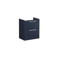 Vitra Root 60cm Compact Basin Unit with Two Drawers - Matt Dark Blue