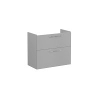 Vitra Root 80cm Compact Basin Unit with Two Drawers - Matt Rock Grey