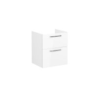 Vitra Root 60cm Basin Unit with Two Drawers - High Gloss White
