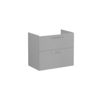 Vitra Root 80cm Basin Unit with Two Drawers - Matt Rock Grey