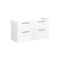 Vitra Root 120cm Basin Unit with Four Drawers - High Gloss White