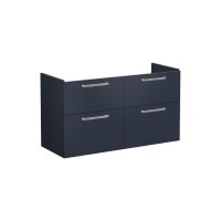 Vitra Root 120cm Basin Unit with Four Drawers - Matt Dark Blue