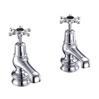 Burlington Birkenhead Regent Quarter Turn Cloakroom Taps - Black