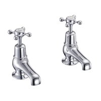 Burlington Claremont Quarter Turn Cloakroom Taps - White