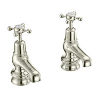 Burlington Claremont Regent Quarter Turn Cloakroom Taps - Nickel