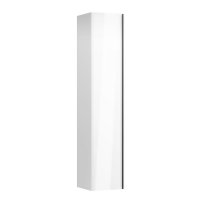 Laufen Base Gloss White 350 x 1650mm Tall Cabinet with 1 Door & Black Aluminium Handle - Left Hand