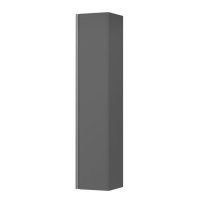 Laufen Base Traffic Grey 350 x 1650mm Tall Cabinet with 1 Door & Anodised Aluminium Handle - Right Hand