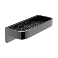 Vado Individual Omika Noir Small Shelf with Geometric Insert - Polished Black