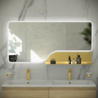 RAK Ornate 600x1200mm LED Illuminated Mirror - Gold