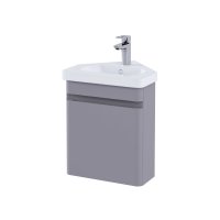 RAK Resort 450mm Corner Basin Unit - Matt Mushroom