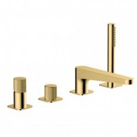 RAK Amalfi 4 Hole Deck Mounted Bath Shower Mixer - Gold