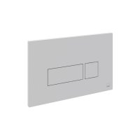 Vado Cameo Square Button Flush Plate - Matt White