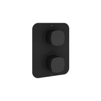 Vado Cameo 1 Outlet 2 Handle Concealed Thermostatic Valve - Matt Black