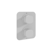 Vado Cameo 1 Outlet 2 Handle Concealed Thermostatic Valve - Matt White