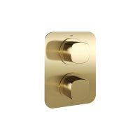 Vado Cameo 1 Outlet 2 Handle Concealed Thermostatic Valve - Satin Brass