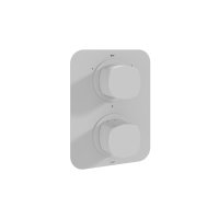 Vado Cameo 3 Outlet 2 Handle Concealed Thermostatic Valve - Matt White
