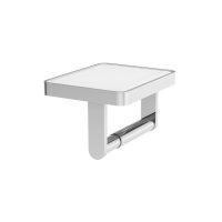 Vado Cameo Paper Holder with White Glass - Chrome