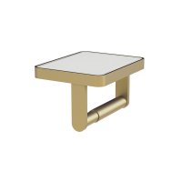 Vado Cameo Paper Holder with White Glass - Satin Brass