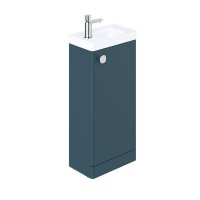 Vado Cameo 400mm Floor Mounted Cloakroom Unit with Reversable Door - Atlantic Blue