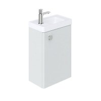Vado Cameo 400mm Wall Hung Cloakroom Unit with Reversable Door - Arctic White