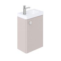 Vado Cameo 400mm Wall Hung Cloakroom Unit with Reversable Door - Pink Clay