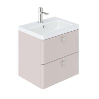 Vado Cameo 600mm Vanity Unit with 2 Drawers - Pink Clay