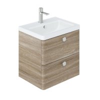 Vado Cameo 600mm Vanity Unit with 2 Drawers - Natural Oak