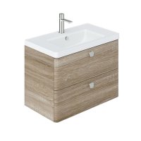 Vado Cameo 800mm Vanity Unit with 2 Drawers - Natural Oak